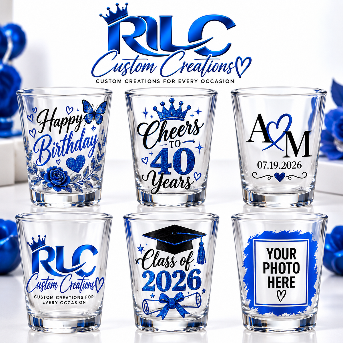 RLC Custom Creations – Personalized Shot Glasses